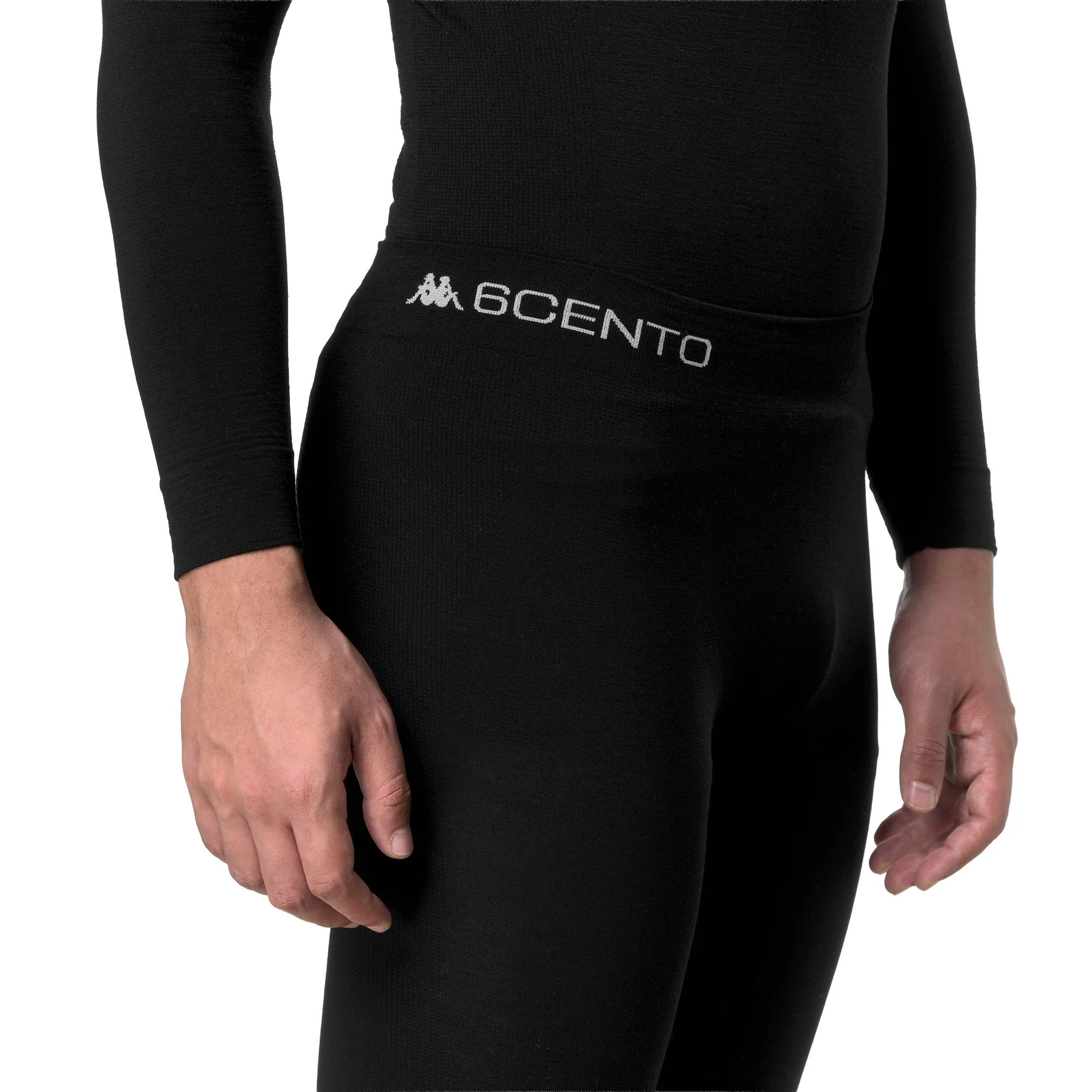 6CENTO   SKIN LEGWOOL - Underpants - Long - Unisex - Black-Black - Image 7